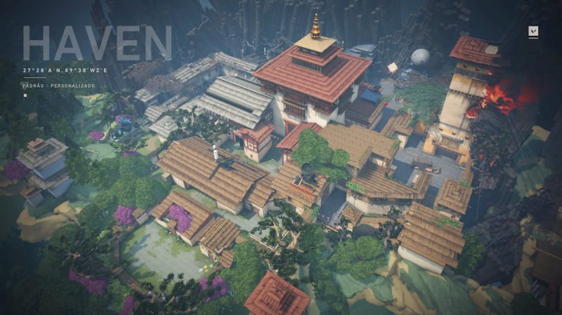 Imagem mapa Haven no VALORANT