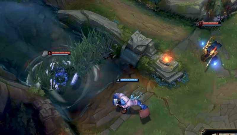 Imagem par ailustrar um gank no LoL