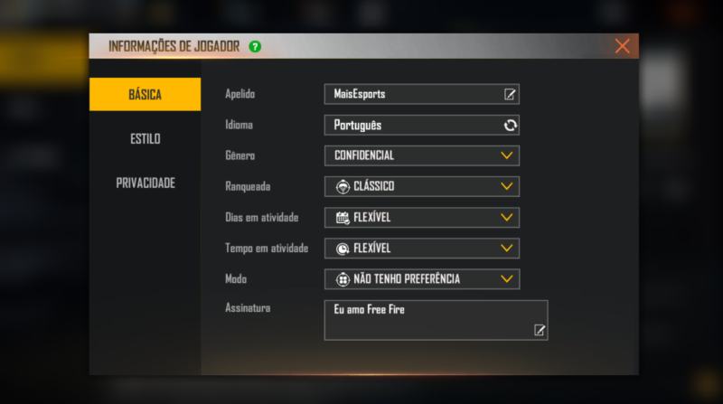 Imagem para ilustrar o tutorial de como alterar o nick do Free Fire
