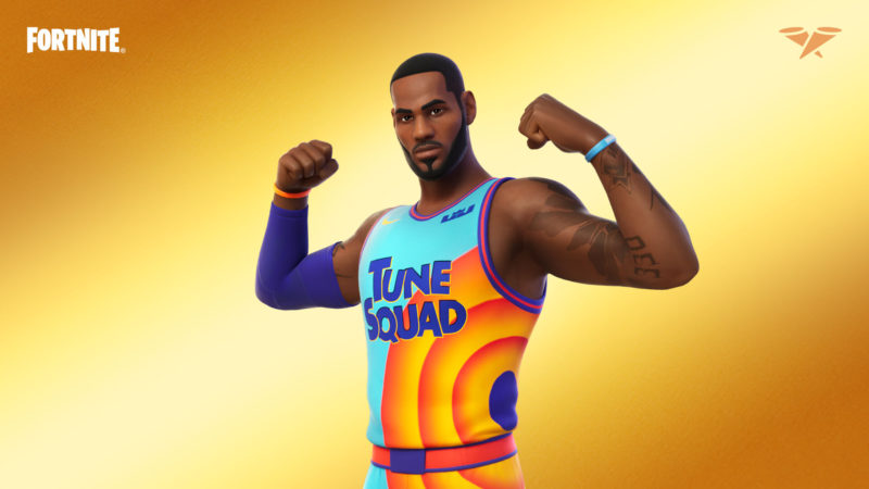 imagem para ilustrar a skin Space Jam do LeBron James no Fortnite