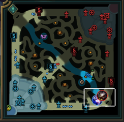 Como subir de elo no LoL Minimapa