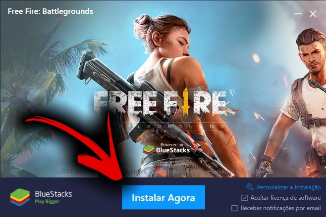Free Fire no PC Bluestacks