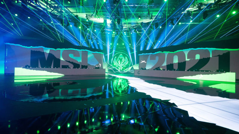 Foto do palco do MSI 2021, que aconteceu na Islândia