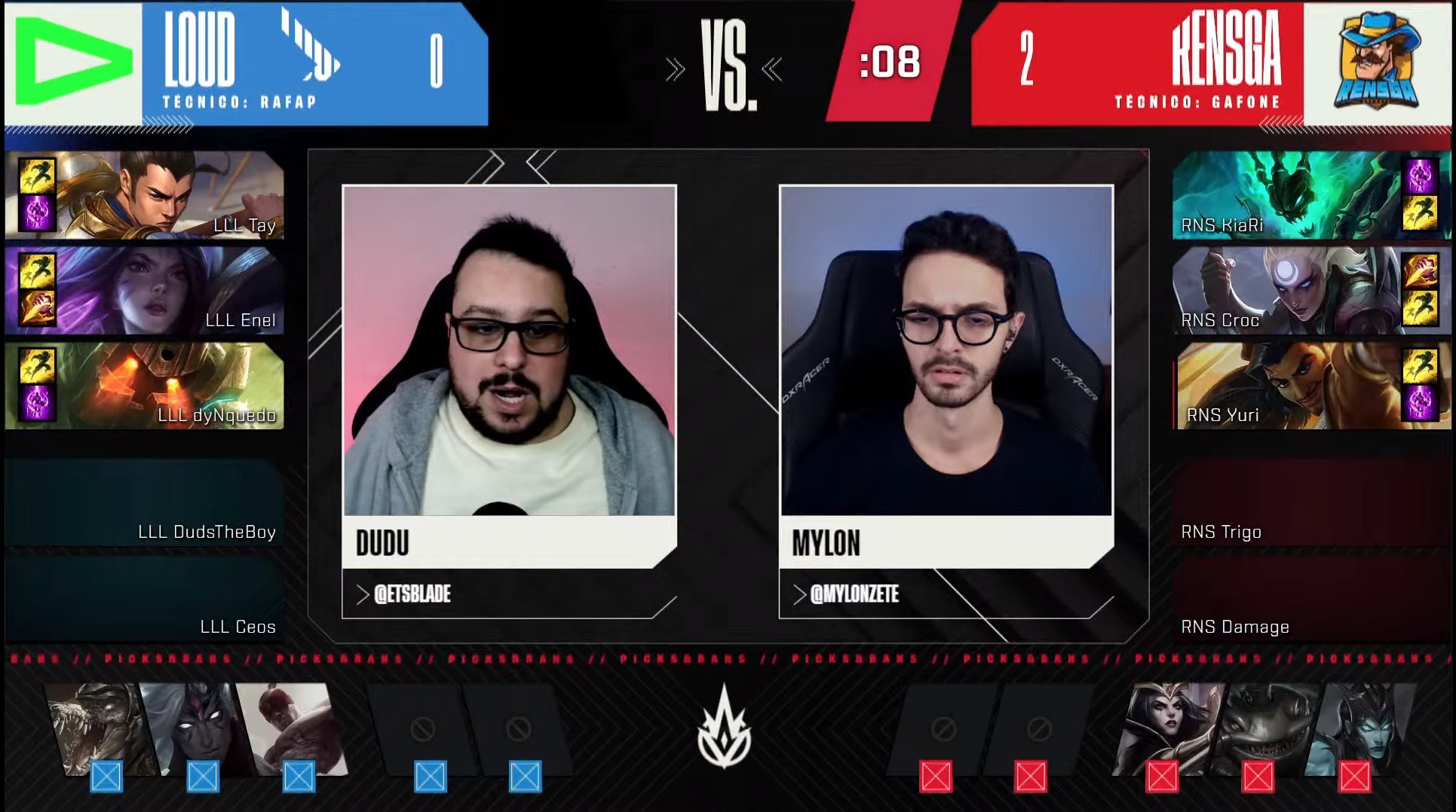 yuri mostrando akshan cblol 2021