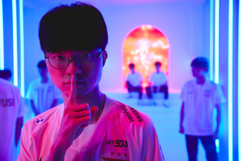 Faker, jogador da T1 no Worlds 2021