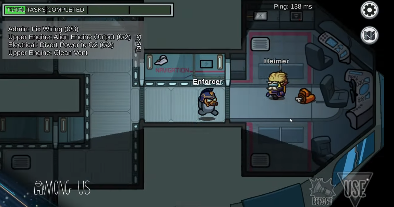 Skins da série Arcane no Among US (Imagem: Reprodução)