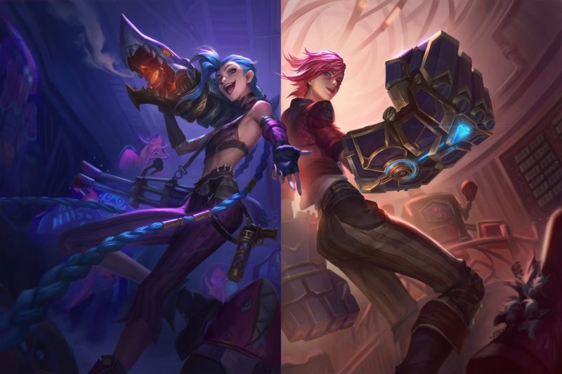 Vi e Jinx receberão skins da série Arcane no LoL e Wild Rift