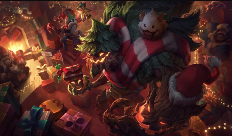 skins de natal maokai