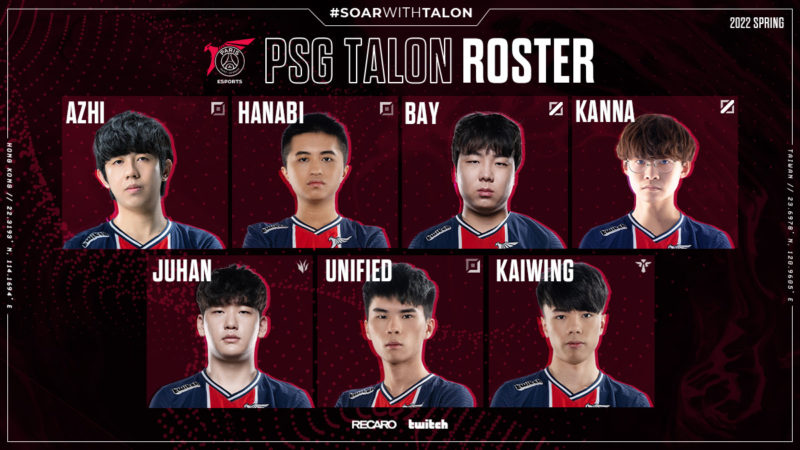 Line-up do PSG Talon de LoL