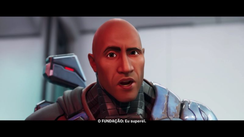 The Rock como Fundação no Fortnite