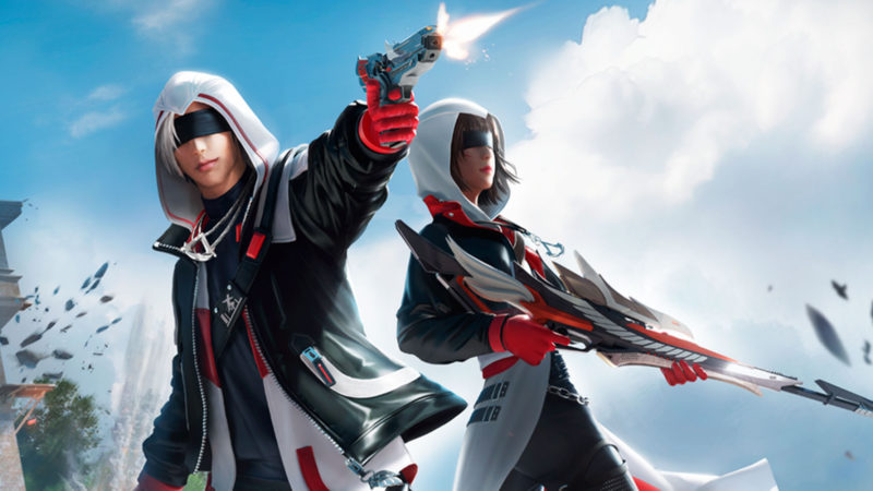 Imagem do crossover entre Free Fire e Assassin's Creed