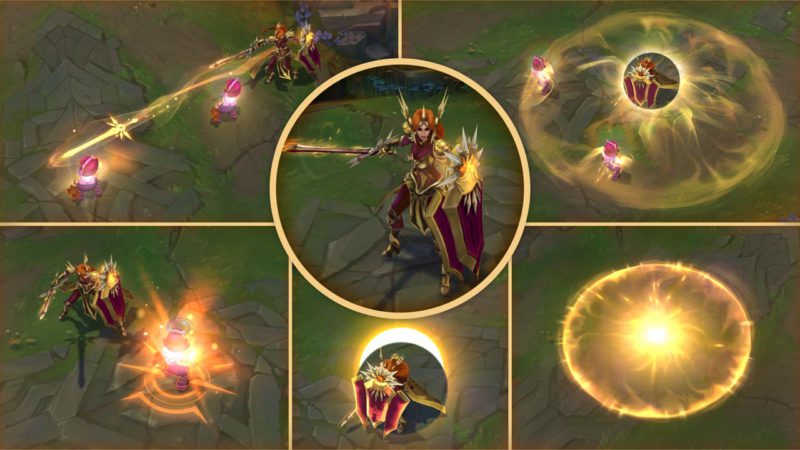 Imagem par ailustrar as atualizações de habilidade da Leona