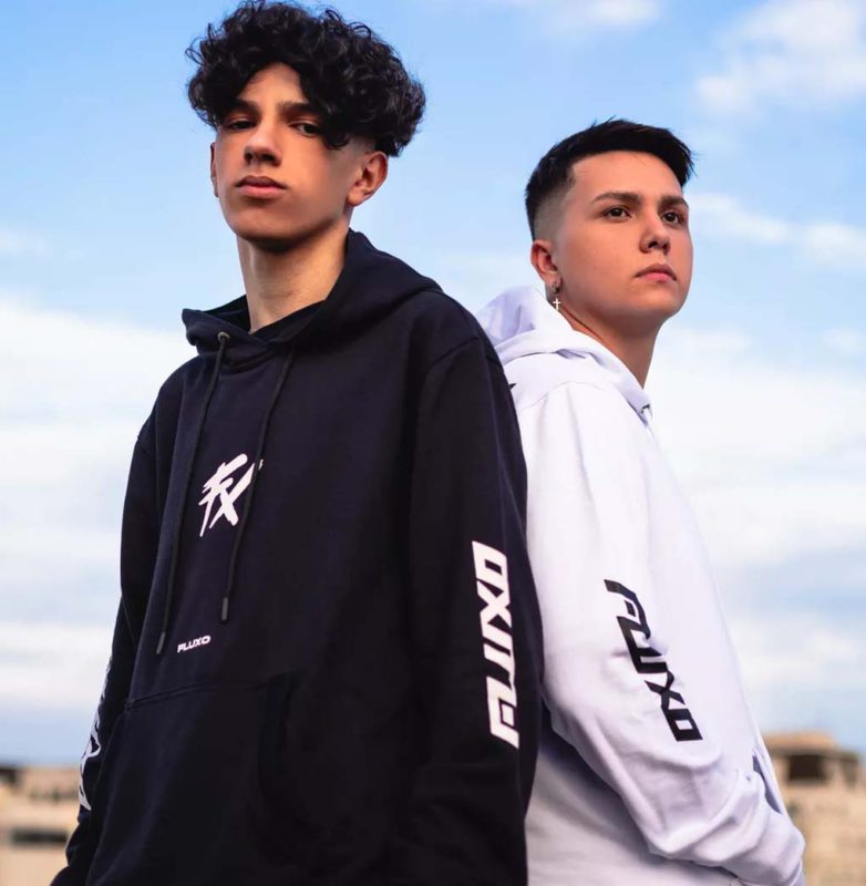 Imagem dos jogadores Rekkon e Flupy, do Fluxo