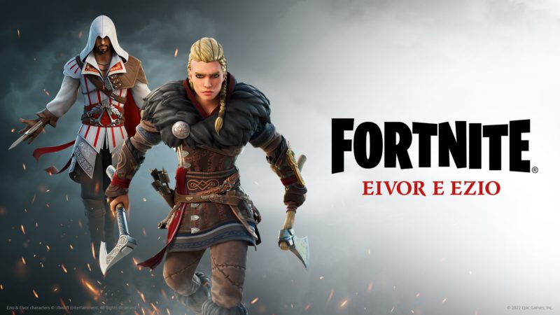 Ezio e Eivor de Assassin's Creed no Fortnite