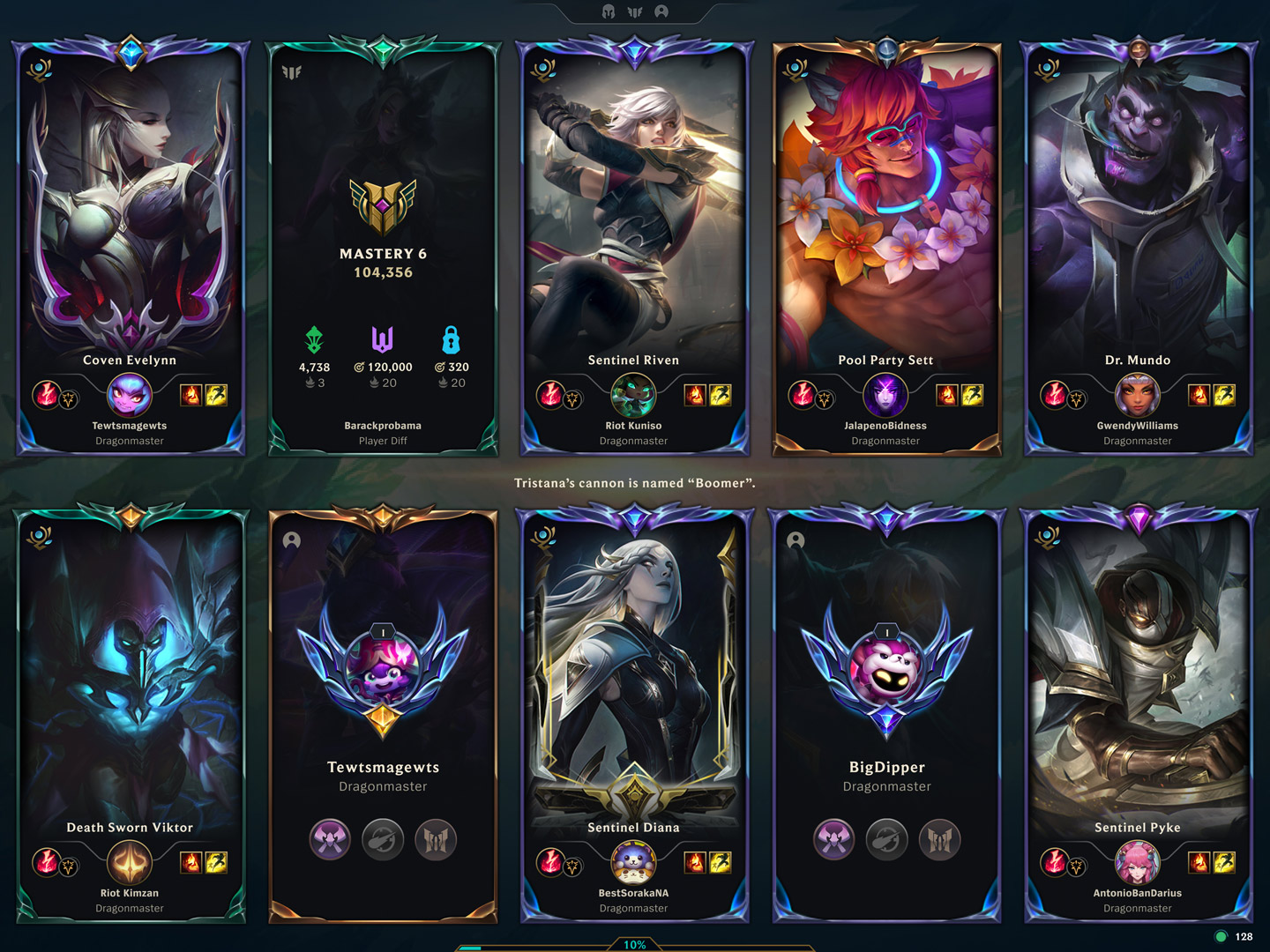 Imagem da tela de carregamento com os Desafios do LoL