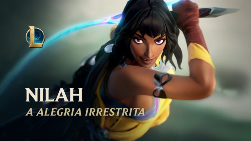 Imagem da Nilah, a nova campeã do League of Legends
