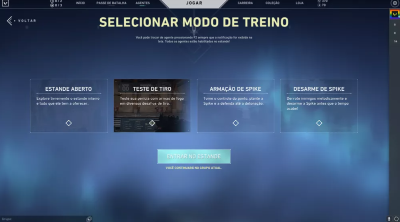 Modo Treino no VALORANT 1