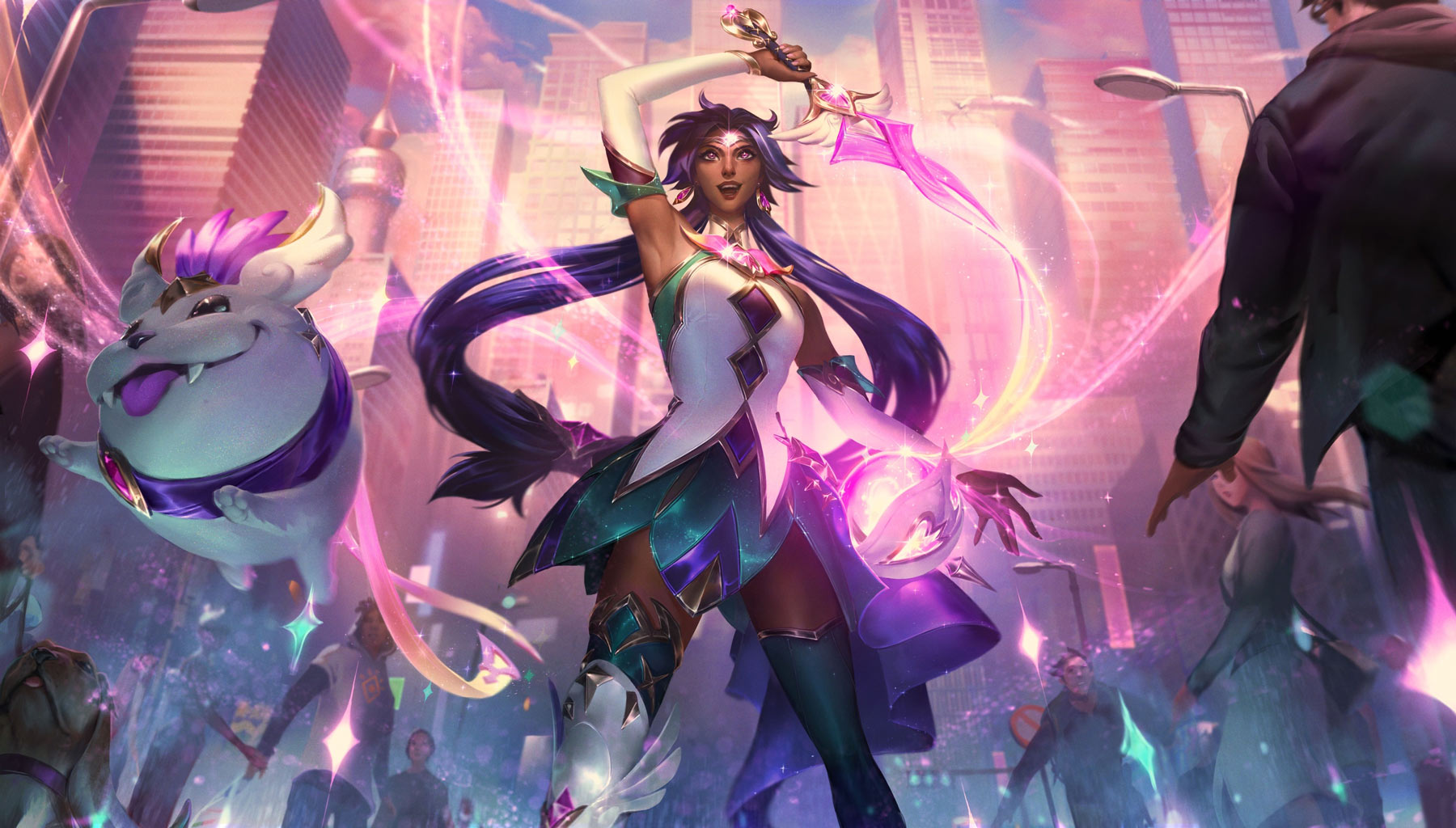 Imagem da skin Nilah Guardiã Estelar que chegará no patch 12.13