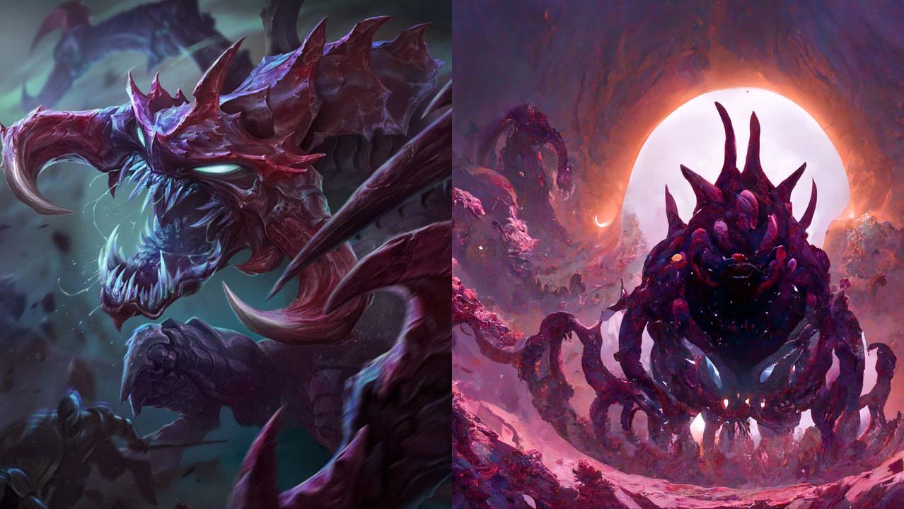 Imagem do Cho'gath criado por IA 