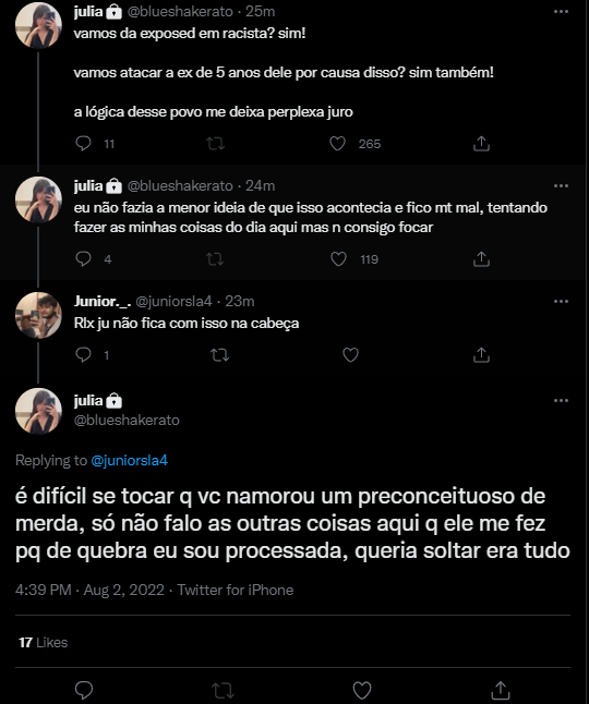 Mayumi sobre as acusações de injúria racial contra Guigo