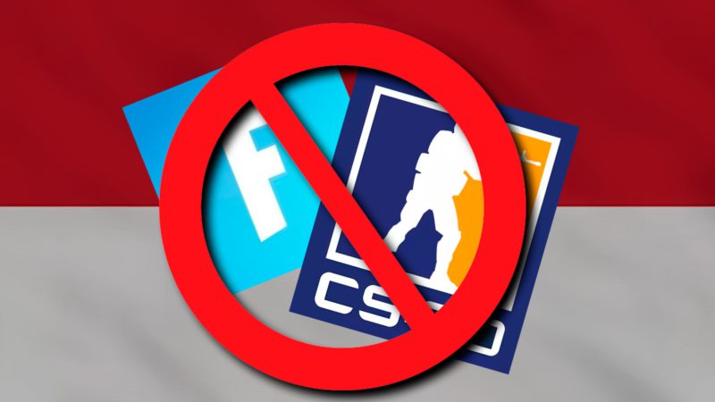 Indonésia suspendeu jogos como Fortnite e CS:GO