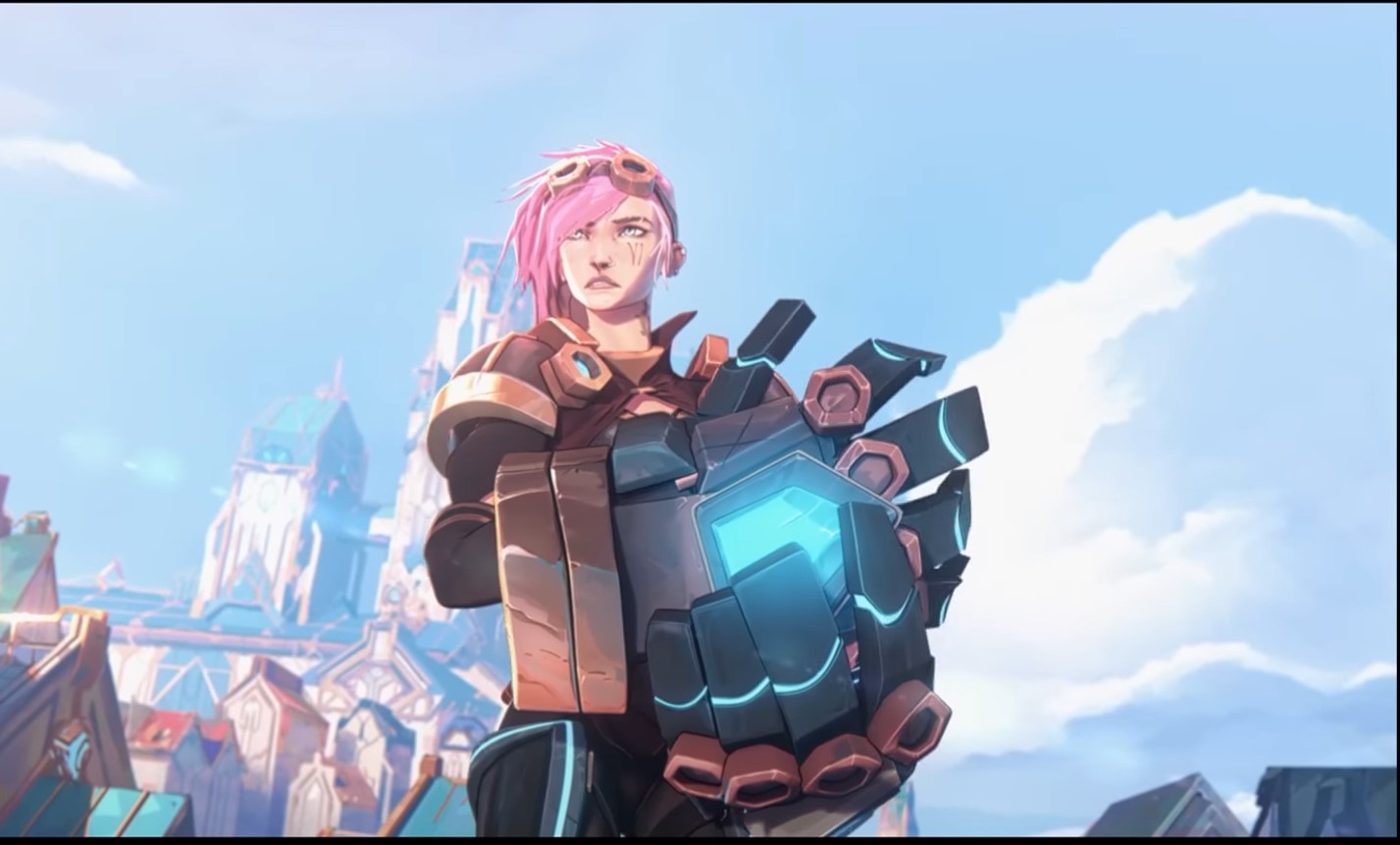 Imagem da personagem Vi, retirada de um vídeo teste de animação para Arcane