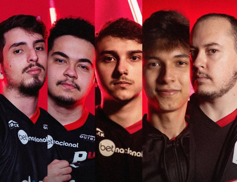 montagem com jogadores do elenco de cs:go da b4