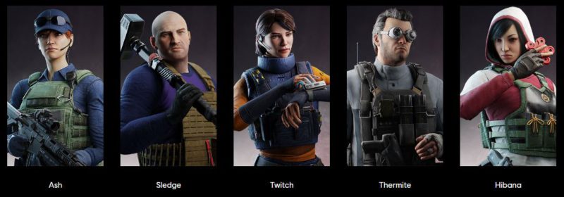 Agentes atacantes do R6 Mobile