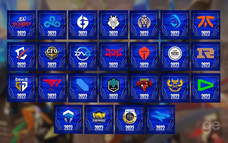 Artes dos ícones do Worlds 2022