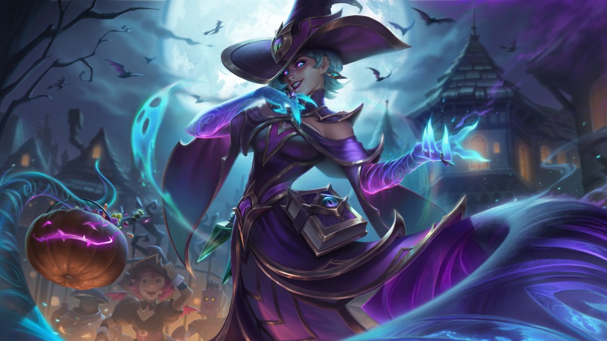 Imagem da skin Cassiopeia Feiticeira no LoL