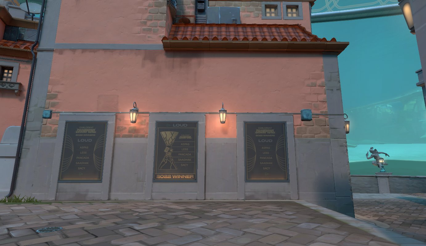 Imagem de um mapa do VALORANT com homenagem da LOUD