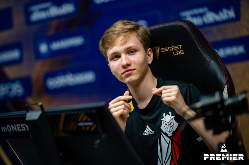 Foto de M0nsey, jogador da G2, equipe que venceu a NAVI pela BLAST Premier Spring