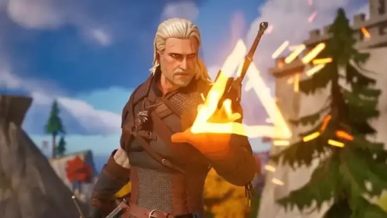 Geralt de Rívia no Fortnite