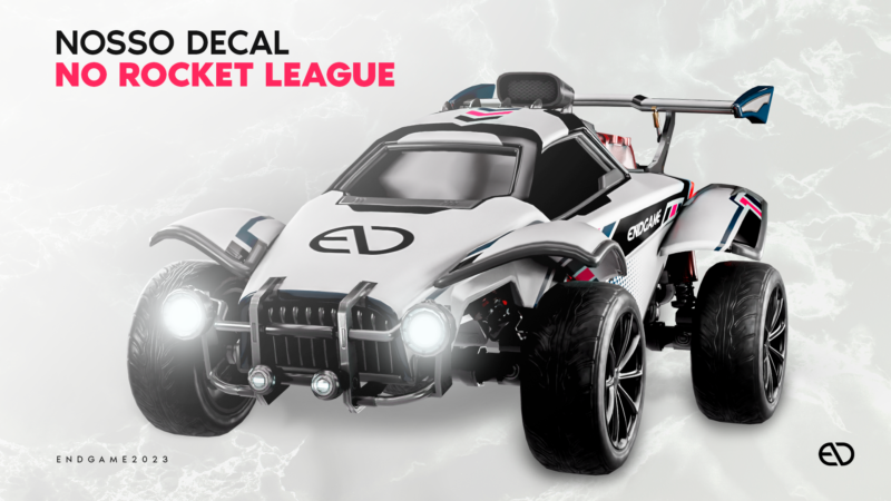 Foto dos decals da EndGame de Rocket League