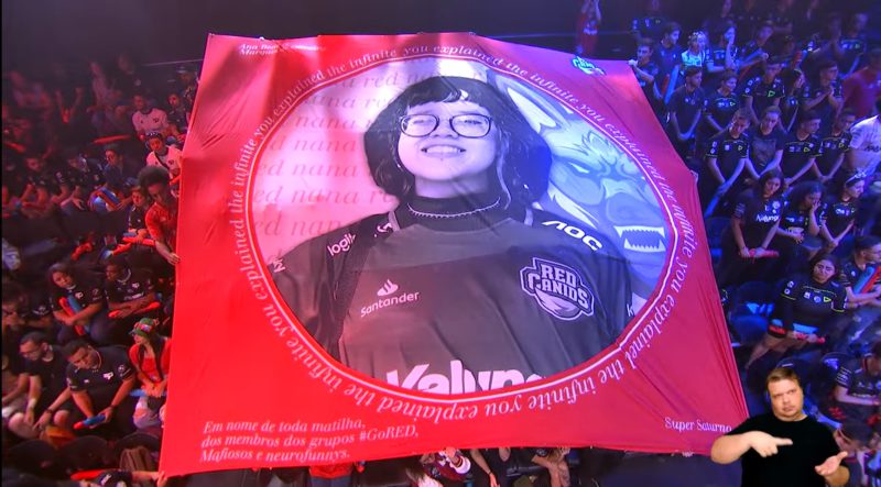 Homenagem para a Nana no CBLOL 2023