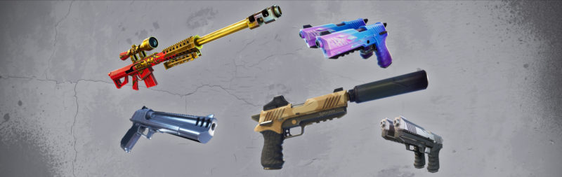 Armas que sairam do cofre durante o evento Mais Procurados do Fortnite
