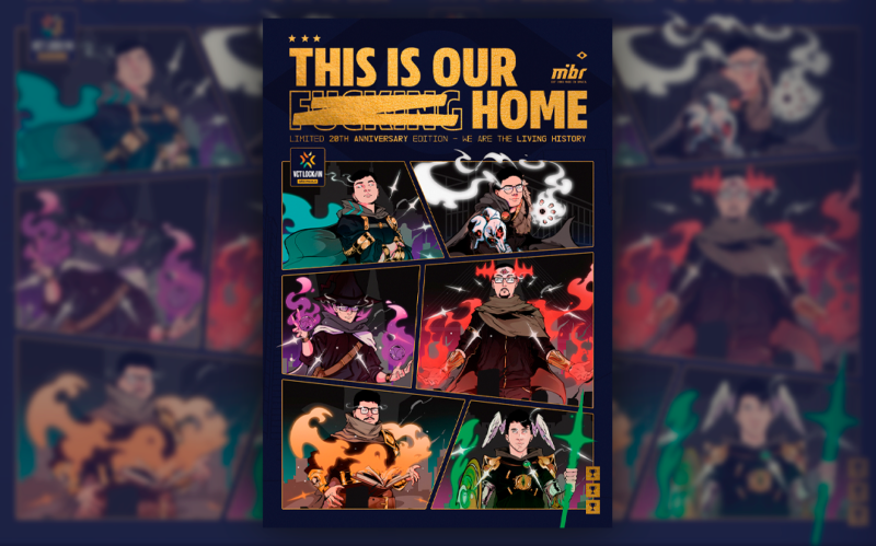 Ilustração da caça ao tesouro do MIBR para o VCT LOCK IN