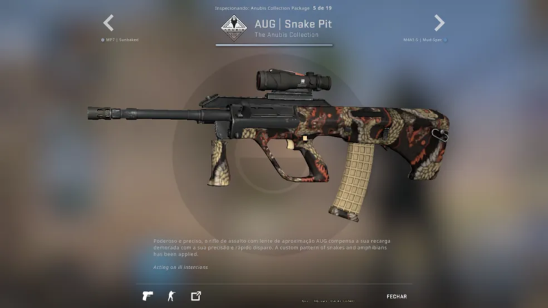 coleção skins anubis