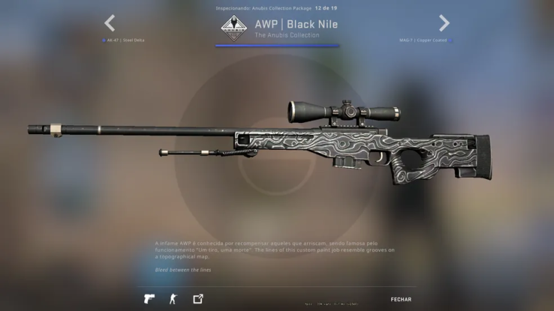 coleção skins anubis