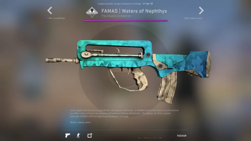 coleção skins anubis