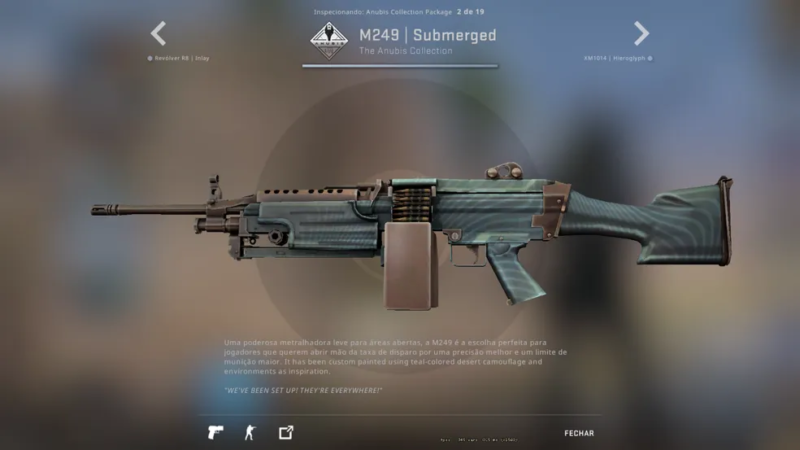 coleção skins anubis