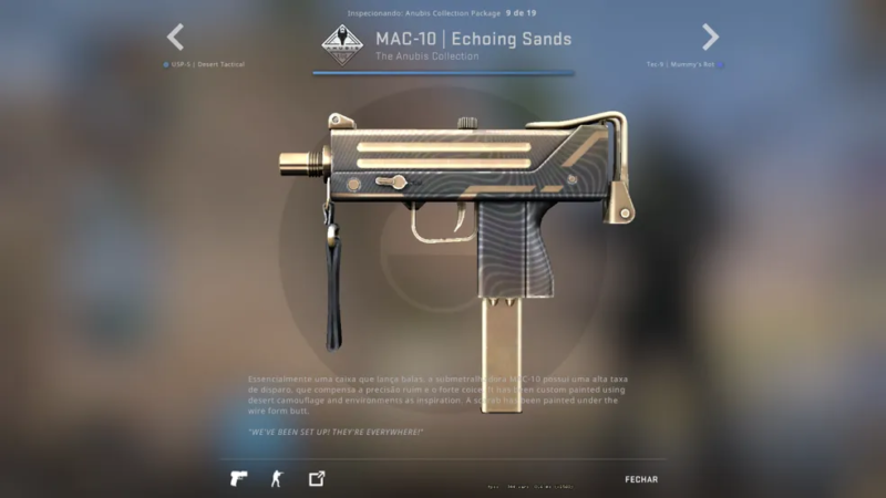 coleção skins anubis