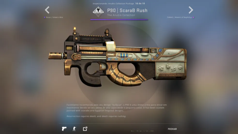 coleção skins anubis