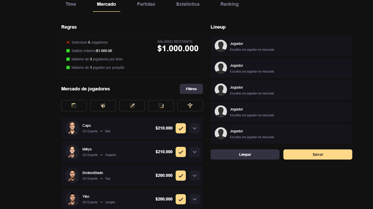 Imagem do cartola do MSI 2023 