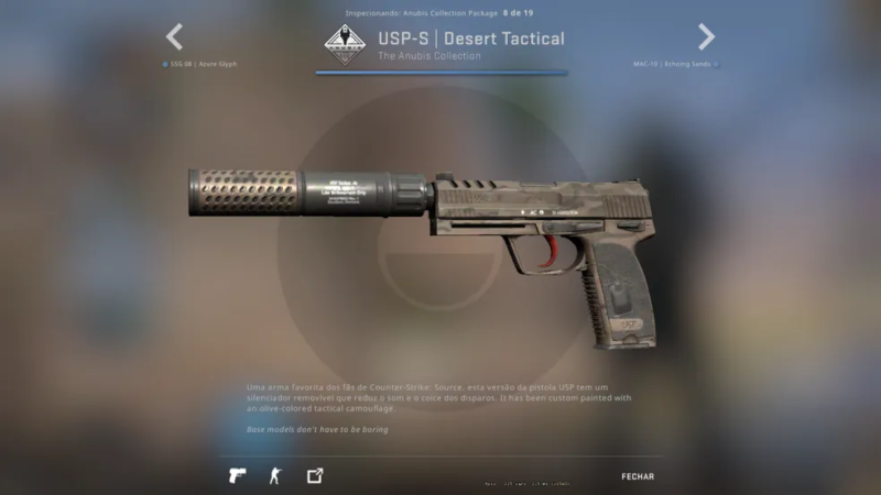 coleção skins anubis