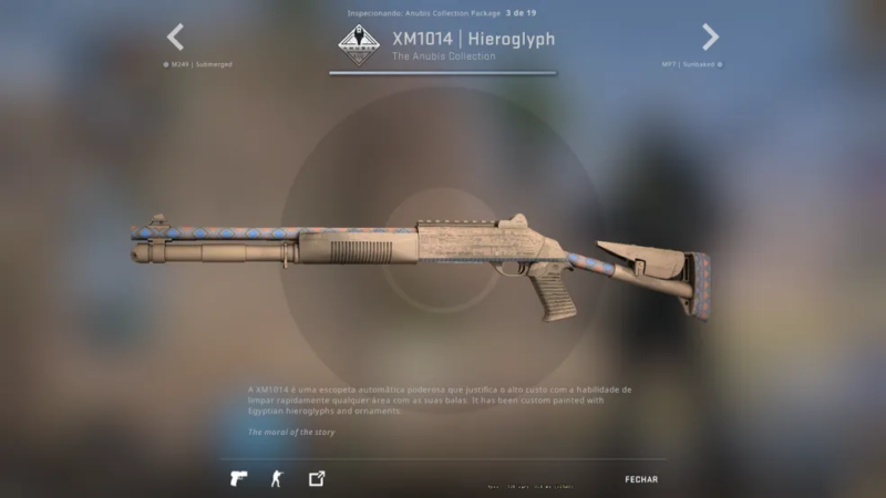 coleção skins anubis