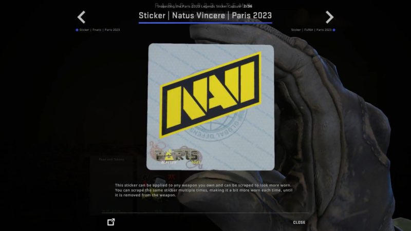 stickers da navi na blast.tv paris major 2023