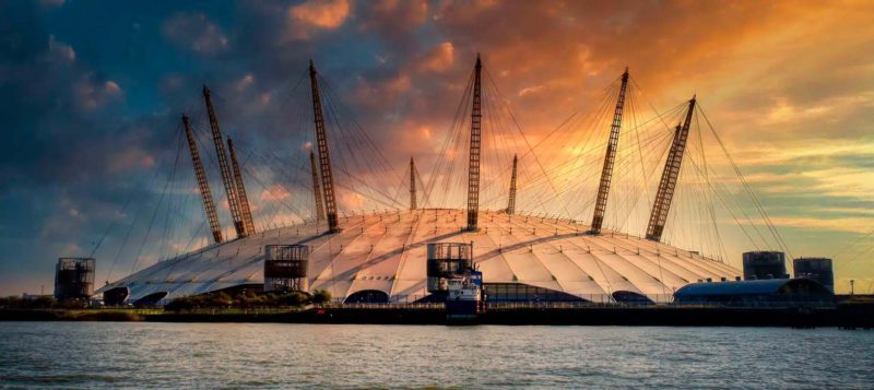 Imagem do The O2 Arena, local do Worlds 2024
