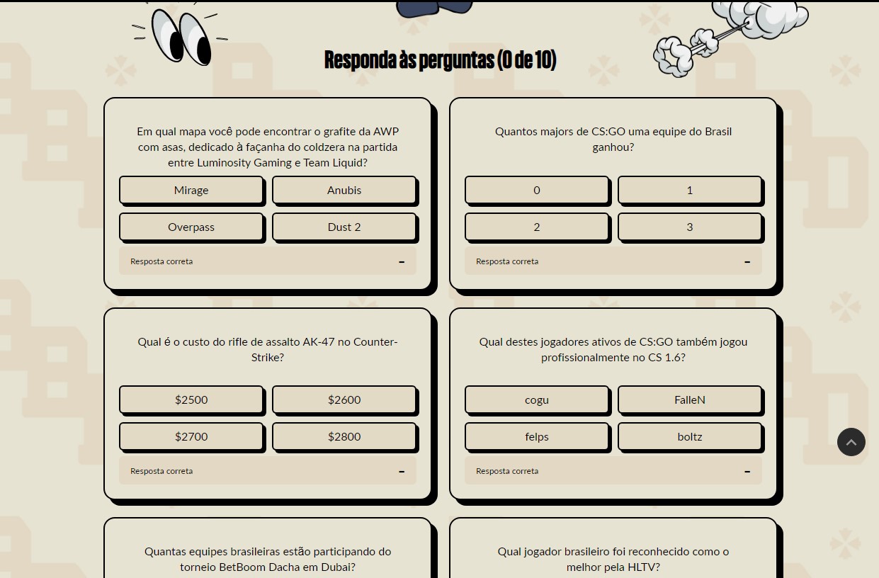 Imagem do Quiz BetBoom Dacha 