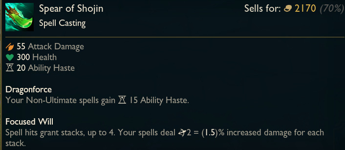 Na foto, Lança de Shojin no patch notes